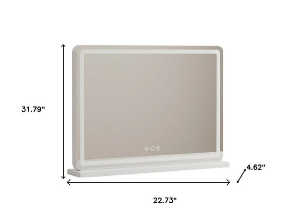 HomeRoots 70" Modern Black Metal Full-Length Mirror - Versatile Wall or Freestanding Design with LED Lighting 719119