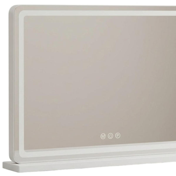 HomeRoots 70" Modern Black Metal Full-Length Mirror - Versatile Wall or Freestanding Design with LED Lighting 719119