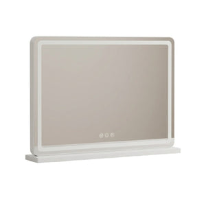 HomeRoots 70" Modern Black Metal Full-Length Mirror - Versatile Wall or Freestanding Design with LED Lighting 719119