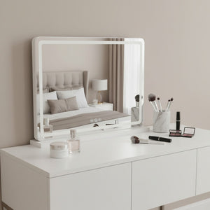 HomeRoots 70" Modern Black Metal Full-Length Mirror - Versatile Wall or Freestanding Design with LED Lighting 719119