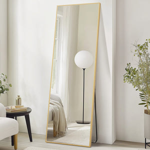HomeRoots 70" Black Metal Arched Full-Length Mirror - Elegant Wall-Mount or Freestanding Design for Any Space 719121