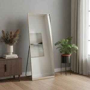 HomeRoots 70" Black Metal Arched Full-Length Mirror - Elegant Wall-Mount or Freestanding Design for Any Space 719121