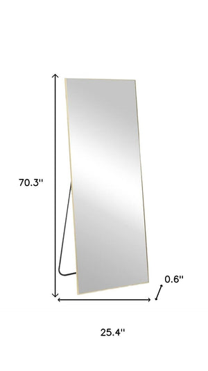 HomeRoots 70" Black Metal Arched Full-Length Mirror - Elegant Wall-Mount or Freestanding Design for Any Space 719121