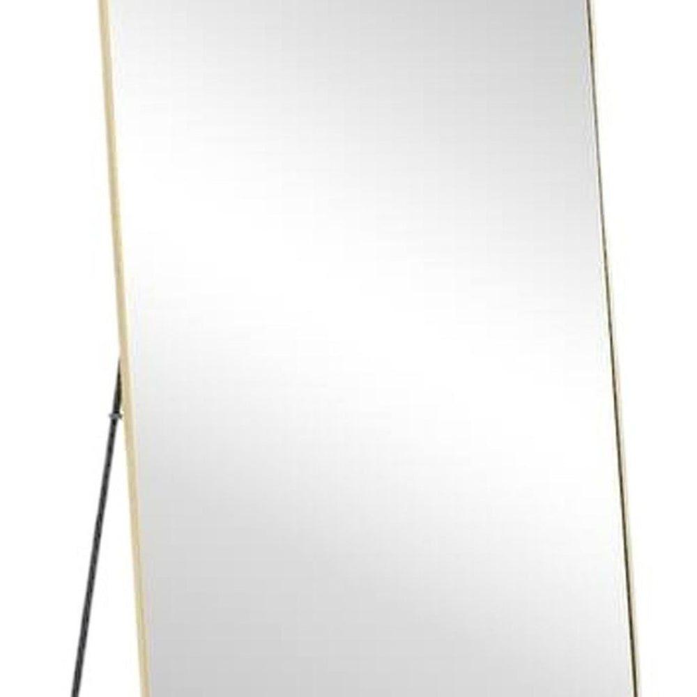 HomeRoots 70" Black Metal Arched Full-Length Mirror - Elegant Wall-Mount or Freestanding Design for Any Space 719121