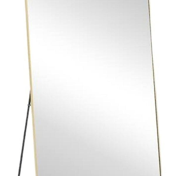 HomeRoots 70" Black Metal Arched Full-Length Mirror - Elegant Wall-Mount or Freestanding Design for Any Space 719121