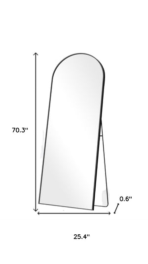 HomeRoots 70" Gold Metal Arch Full-Length Mirror – Freestanding or Wall-Mounted, Modern Elegance for Any Space 719122