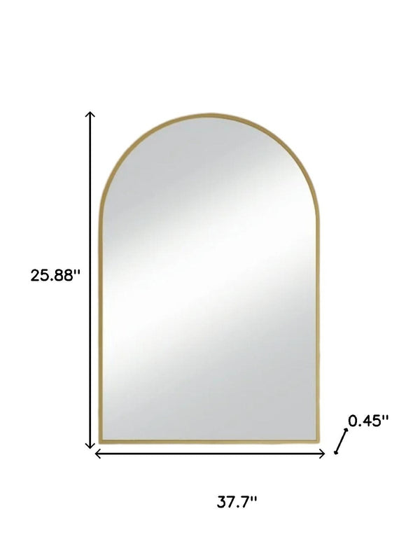 HomeRoots 59" Gold Metal Round Framed Standing Mirror - Elegant Oversized Design with Defogger for Any Space 719129