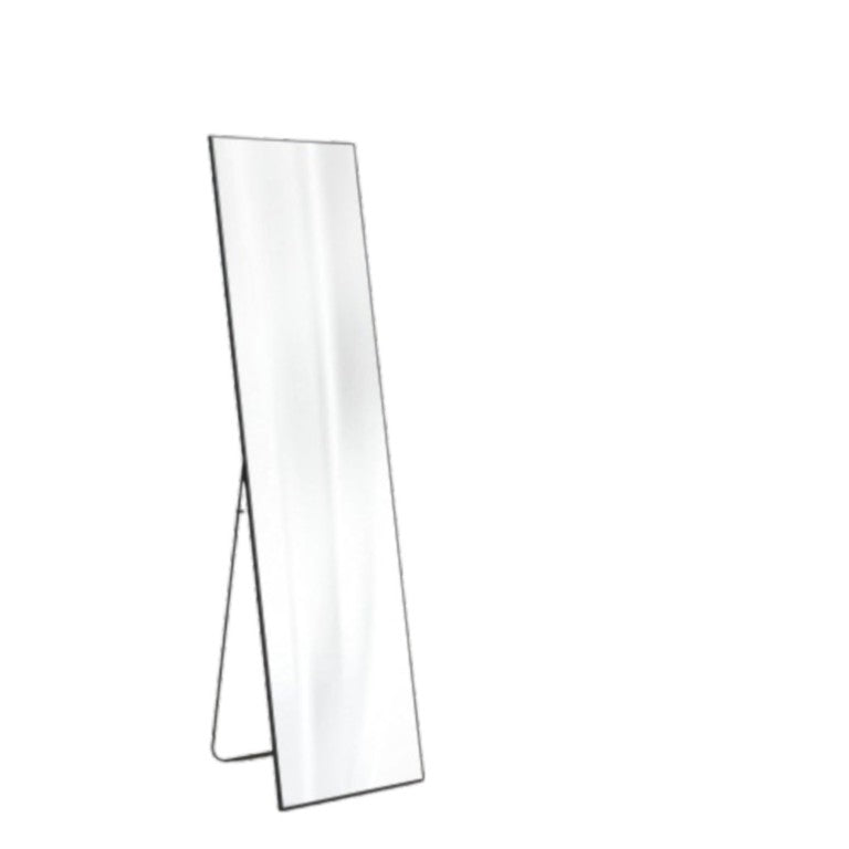 HomeRoots 59 Inch Black Metal Frame Full Length Leaning Floor Mirror for Bedroom or Entryway 719130