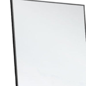 HomeRoots 59" Sleek Black Metal Round Framed Standing Mirror – Modern Design for Stylish Interiors & Versatile Use 719131