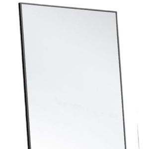 HomeRoots 59" Sleek Black Metal Round Framed Standing Mirror – Modern Design for Stylish Interiors & Versatile Use 719131