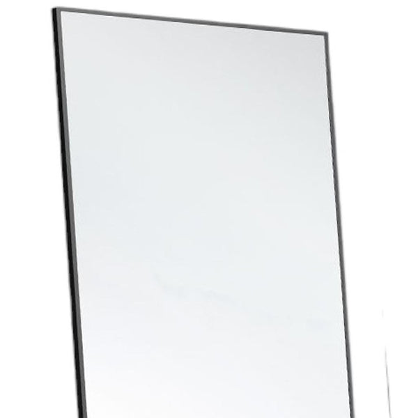 HomeRoots 59" Sleek Black Metal Round Framed Standing Mirror – Modern Design for Stylish Interiors & Versatile Use 719131