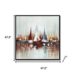 HomeRoots Textured Seashell Art - Hand-Painted Mixed-Media 30" x 39" Coastal Wall Décor in Silver Floater Frame 719142