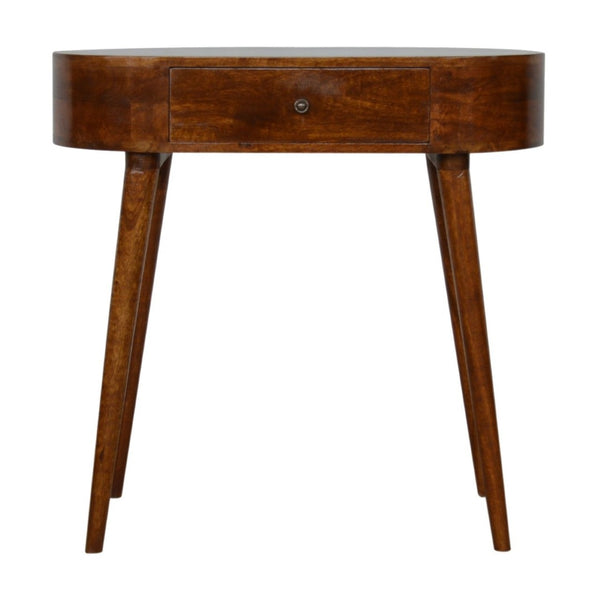 HomeRoots 35" Brown Solid Wood Console Table - Versatile Storage Solution with Two Drawers for Any Space 719148