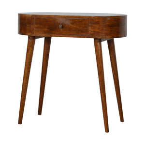 HomeRoots 35" Brown Solid Wood Console Table - Versatile Storage Solution with Two Drawers for Any Space 719148