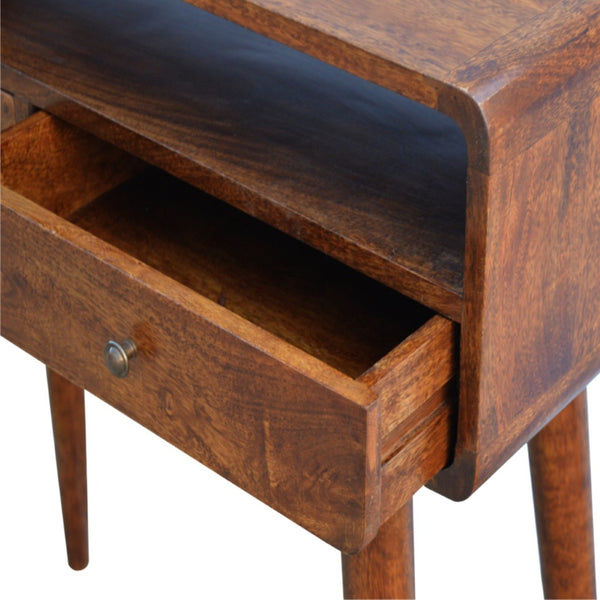 HomeRoots 34" Elegant Brown Solid Wood Console Table with Drawers and Open Shelf for Stylish Storage Solutions 719149