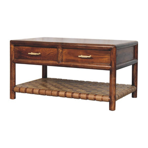 HomeRoots 24" Brown Solid Wood Console Table with Two Drawers – Stylish, Durable Storage for Any Space 719150