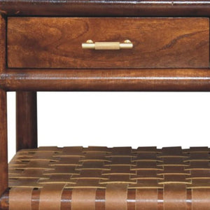 HomeRoots 24" Brown Solid Wood Console Table with Two Drawers – Stylish, Durable Storage for Any Space 719150