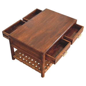 HomeRoots 24" Brown Solid Wood Console Table with Two Drawers – Stylish, Durable Storage for Any Space 719150