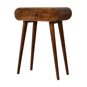 HomeRoots 28" Brown Solid Wood Console Table with Two Drawers - Stylish Storage for Entryway or Living Room 719151