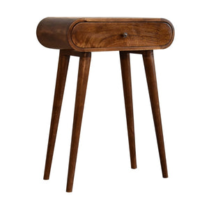 HomeRoots 28" Brown Solid Wood Console Table with Two Drawers - Stylish Storage for Entryway or Living Room 719151