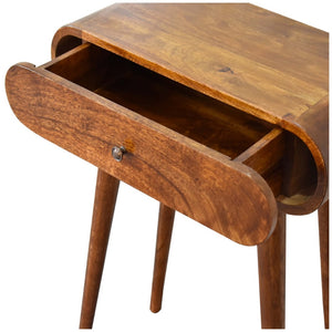 HomeRoots 28" Brown Solid Wood Console Table with Two Drawers - Stylish Storage for Entryway or Living Room 719151
