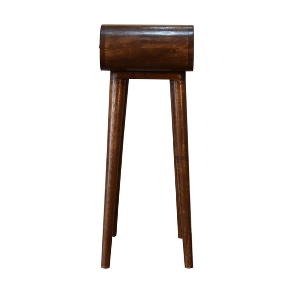 HomeRoots 28" Brown Solid Wood Console Table with Two Drawers - Stylish Storage for Entryway or Living Room 719151