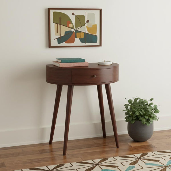 HomeRoots 35" Brown Solid Wood Console Table with Two Drawers & Shelf - Stylish Storage for Any Space! 719153