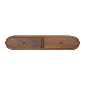 HomeRoots 35" Brown Solid Wood Console Table with Two Drawers & Shelf - Elegant Storage for Every Space! 719155
