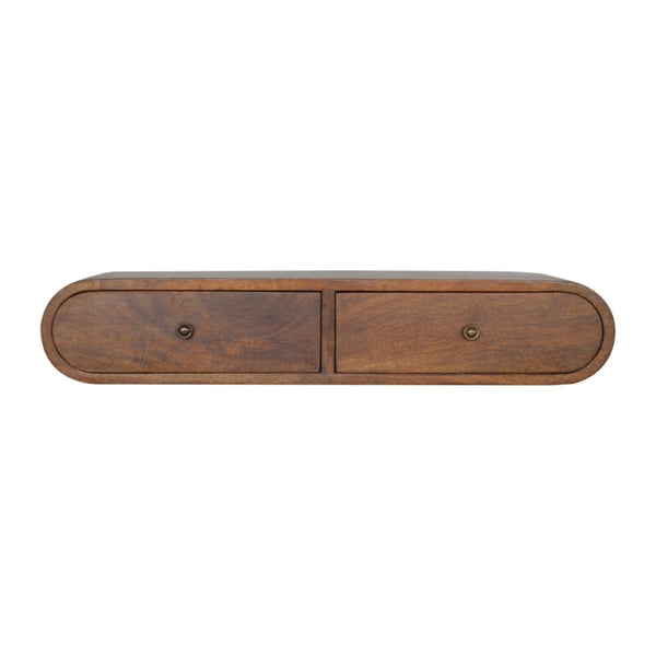 HomeRoots 35" Brown Solid Wood Console Table with Two Drawers & Shelf - Elegant Storage for Every Space! 719155