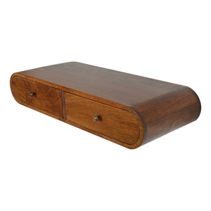 HomeRoots 35" Brown Solid Wood Console Table with Two Drawers & Shelf - Elegant Storage for Every Space! 719155