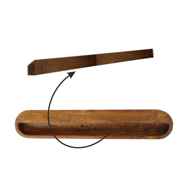 HomeRoots 35" Brown Solid Wood Console Table with Two Drawers & Shelf - Elegant Storage for Every Space! 719155