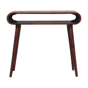 HomeRoots 35" Brown Solid Wood Console Table with 2 Spacious Drawers – Perfect for Entryway & Office Use 719156
