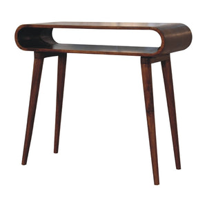 HomeRoots 35" Brown Solid Wood Console Table with 2 Spacious Drawers – Perfect for Entryway & Office Use 719156