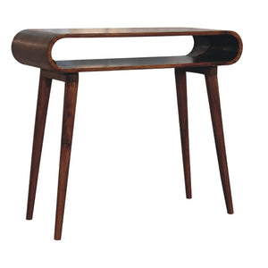 HomeRoots 35" Brown Solid Wood Console Table with 2 Spacious Drawers – Perfect for Entryway & Office Use 719156