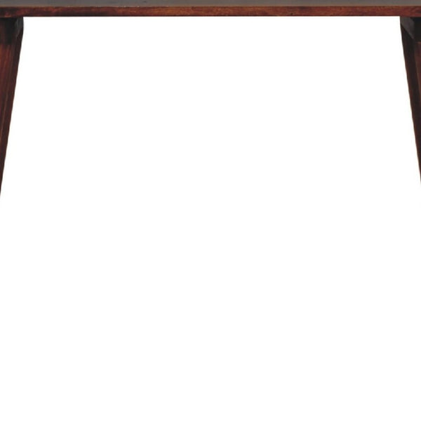 HomeRoots 35" Brown Solid Wood Console Table with 2 Spacious Drawers – Perfect for Entryway & Office Use 719156
