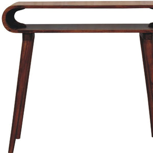 HomeRoots 35" Brown Solid Wood Console Table with 2 Spacious Drawers – Perfect for Entryway & Office Use 719156