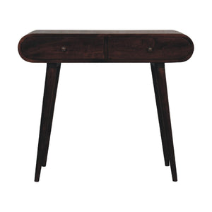 HomeRoots 47" Elegant Brown Solid Wood Console Table with Two Drawers - Mid-Century Style for Every Space 719157