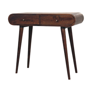 HomeRoots 47" Elegant Brown Solid Wood Console Table with Two Drawers - Mid-Century Style for Every Space 719157