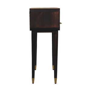 HomeRoots 35" Brown Solid Wood Console Table with Two Drawers - Elegant Mid-Century Design for Any Space 719159