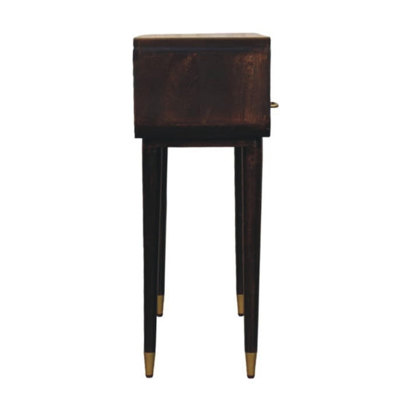 HomeRoots 35" Brown Solid Wood Console Table with Two Drawers - Elegant Mid-Century Design for Any Space 719159