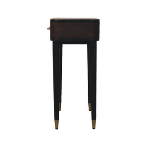 HomeRoots 35" Brown Solid Wood Console Table with Two Drawers – Mid-Century Style for Living Spaces & Storage 719160