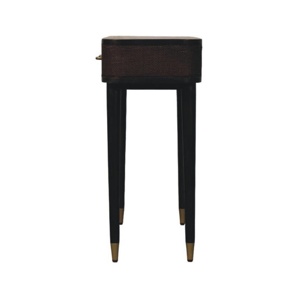 HomeRoots 35" Brown Solid Wood Console Table with Two Drawers – Mid-Century Style for Living Spaces & Storage 719160