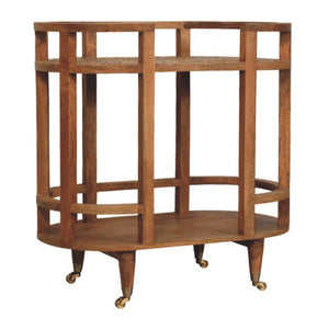 HomeRoots 24" Brown Solid Wood Console Table - Handcrafted, Stylish Storage for Entryway & Living Room Decor 719163