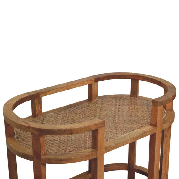 HomeRoots 24" Brown Solid Wood Console Table - Handcrafted, Stylish Storage for Entryway & Living Room Decor 719163