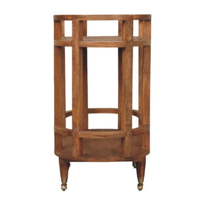 HomeRoots 24" Brown Solid Wood Console Table - Handcrafted, Stylish Storage for Entryway & Living Room Decor 719163