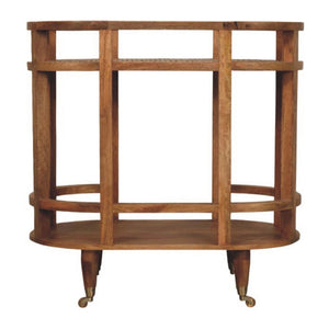 HomeRoots 24" Brown Solid Wood Console Table - Handcrafted, Stylish Storage for Entryway & Living Room Decor 719163