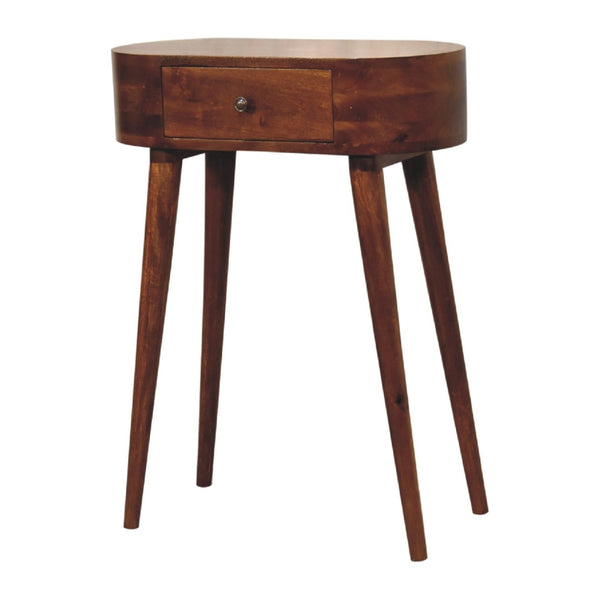 HomeRoots 35" Brown Solid Wood Console Table with Two Drawers – Stylish Mid-Century Design for Any Space 719168