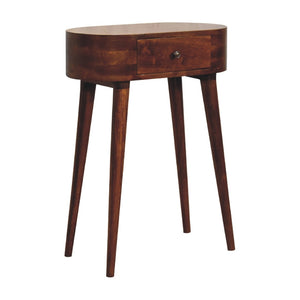 HomeRoots 35" Brown Solid Wood Console Table with Two Drawers – Stylish Mid-Century Design for Any Space 719168