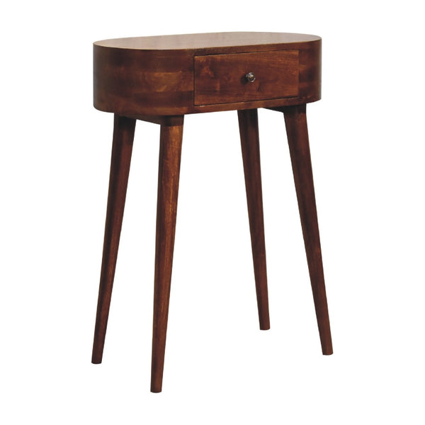 HomeRoots 35" Brown Solid Wood Console Table with Two Drawers – Stylish Mid-Century Design for Any Space 719168