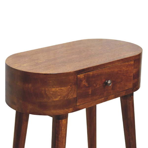 HomeRoots 35" Brown Solid Wood Console Table with Two Drawers – Stylish Mid-Century Design for Any Space 719168